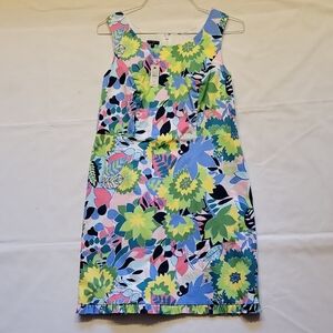 Talbots Colorful Floral Cotton Dress